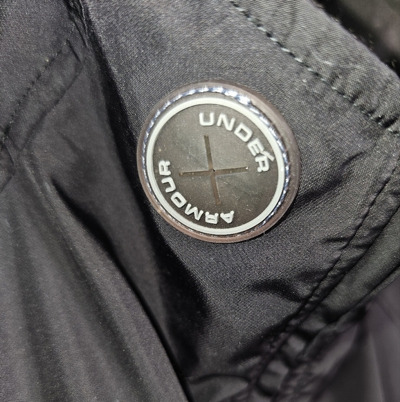 Mens Black and White Under Armour Windbreaker Jacket Colorblock Size Large - Picture 5 of 15